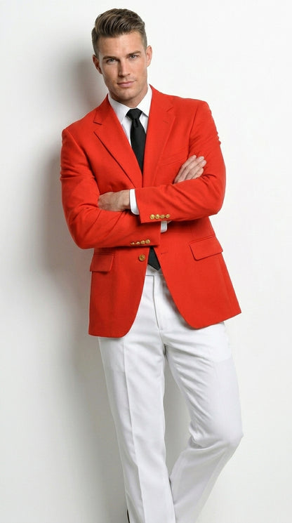 Men's Suit Blazer  Designer Fashion Dress Casual Blazer On Sale Blazer Red