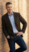 Men’s Brown 2 Button Dress Casual Blazer with Notch Lapel, Fashion Sport Coat
