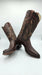 Los Altos Caiman Tail Cowboy Boots for Men – Faded Brown Pointed Toe Western Boots