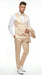 Champagne Suit - Light Gold Color Shiny Suit - Sateen Suit - Wedding Tuxedo Suit