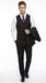 Men’s Black 3 Piece Wool Suit, Super 150’s Italian Fabric Business Wedding Formal Suit