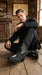 Men’s King Exotic Black Stingray Snip Toe Boots, Single Stone Handmade Western Dress Boots