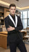 Men’s Black and White Blazer with Shawl Lapel, Dress Casual Formal Sport Coat