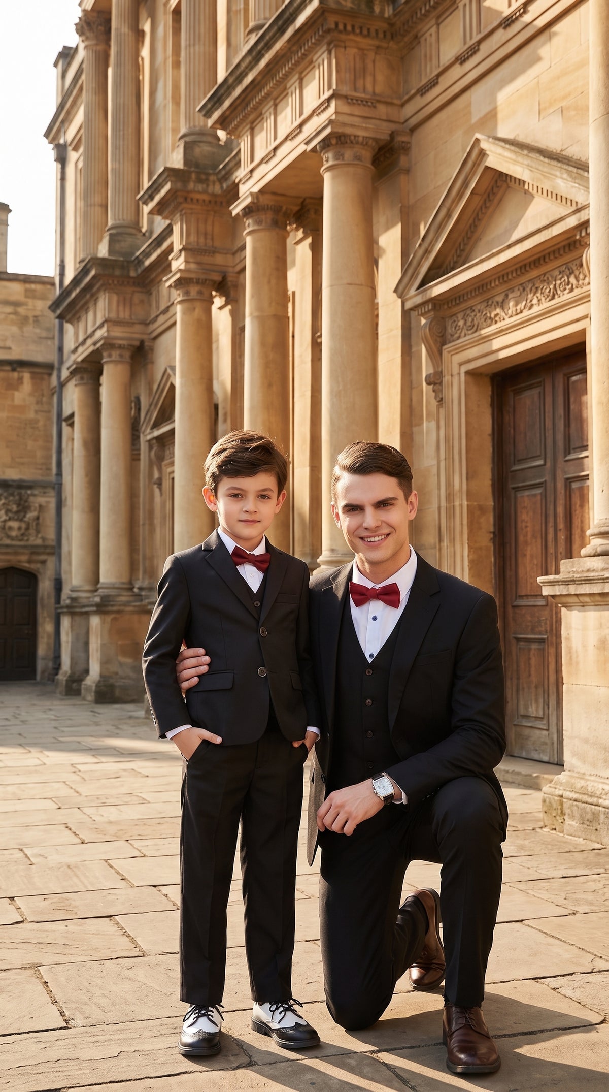 Dad And Son Black Matching wedding outfit Suits Perfect for toddler Suits wedding attire outfits