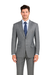 Catania Collection - Modern Fit Windowpane Suit 2 Piece in Medium Gray
