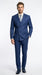 Vinci Men’s Blue Double Breasted Glen Plaid 2 Piece Suit, Formal Wedding Business Dress Suit