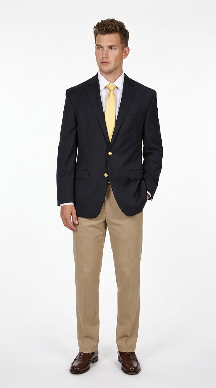Men’s black Pure 2 Button Lewis Blazer, Classic Business Casual Wedding Sport Coat Jacket