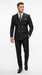 Men’s Black Double Breasted Wool Suit with Gold Buttons, Designer Formal Wedding Business Suit Set