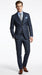 Men’s Charcoal Grey and Blue Plaid 3 Piece Vested Suit, Formal Wedding Business Dress Suit Set