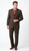 Men’s Chocolate Brown 3 Button Business Suit, Premier Quality Clearance Sale Dress Suit