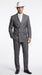 Men’s Grey 1920s Gangster Suit Package – Double-Breasted Suit with Untouchable Hat, Shirt and Tie