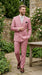 Men’s Blush Pink Double Breasted Easter Suit, Lightweight Summer Wedding Church Dress Suit Set