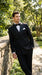Men’s Black Double Breasted Tuxedo Suit with Jacket and Pants, Formal Wedding Prom Suit