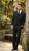 Men’s Black Shadow Stripe 3 Piece Suit, Tone on Tone Pinstripe Italian Design Formal Suit