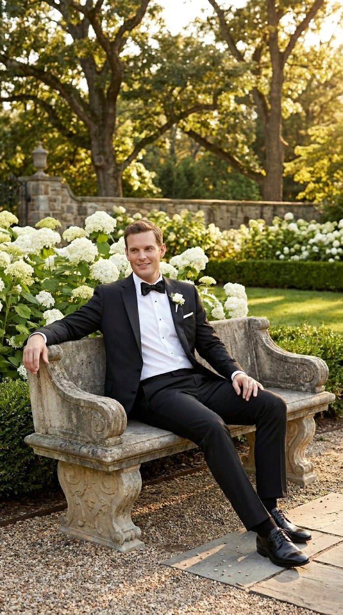 Groomsmen Package Deal Vest & Pants Slacks + Shirt & Tie Set (no Jacket) Black