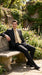 Men’s Black Pinstripe Double Breasted Suit, Super 120s Acrylic Rayon Formal Dress Suit