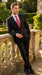 Men’s Black Pinstripe 2 Button Business Suit, Affordable 2 Piece Formal Dress Suit Clearance Sale