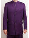 Men's Mandarin Collar 2 Piece Purple  Nehru Style Long Suit