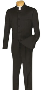 Mandarin Collar Tuxedo - Mandarin Tuxedo - No Collar Suit - Black Suit
