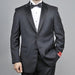 Tiglio Suit - Signature Menswear Wool Fabric SuitsOutlet - Brand Men's 2-button Black Tuxedo  - High End Suits - High Quality Suits