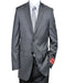 Mantoni Suit - Signature Menswear Wool Fabric SuitsOutlet - Brand Charcoal Gray 2-Button Suit - High End Suits - High Quality Suits