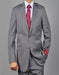 Tiglio Suit - Signature Menswear Wool Fabric SuitsOutlet - Brand Men's Slim-fit patterned Grey 2-button Suit - High End Suits - High Quality Suits