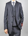 Mantoni Suit - Signature Menswear Wool Fabric SuitsOutlet - Men's 3 buttons Grey Suit - High End Suits - High Quality Suits