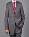Mantoni Suit - Signature Menswear Wool Fabric SuitsOutlet - Brand Men's Grey 2-button Suit  - High End Suits - High Quality Suits
