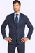 Mantoni Suit Brand Men’s Suit-Blue Gray Check- High End Suits - High Quality Suits