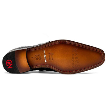 Marco Di Milano Lacio Men's Shoes Black Genuine Caiman Crocodile Dress Derby Oxfords - Image 10