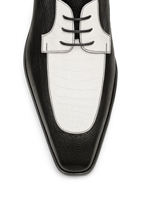 Marco Di Milano Andretti Black/White Ostrich Leg Shoes
