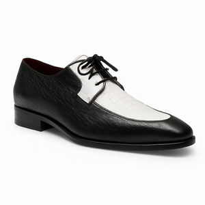 Marco Di Milano Andretti Black/White Ostrich Leg Shoes