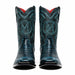 Marco Di Milano Kansas Black / Blue Python Round Toe Cowboy Boots