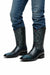 Marco Di Milano Kansas Black / Blue Python Round Toe Cowboy Boots