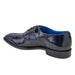Belvedere Mare Navy Blue Ostrich Leg & Eel Skin Men's Dress Shoe