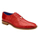 Belvedere Mare Ostrich Leg & Eel Skin Dress Shoe – Red