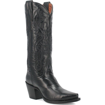 Dan Post Women’s Maria 13 Snip Toe Black Napalino Leather Fashion Boot - Image 5