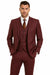 Men'S 2 Button Athletic Cut Regular Fit Suit Burgundy ~ Wine ~ Maroon Suit