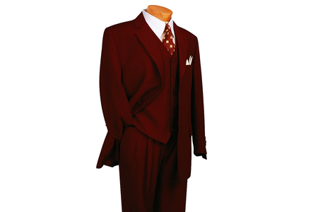 Burgundy ~Maroon Suit ~ Wine Color DRESS three piece Cheap Priced Business Suits Clearance Sale 2 Button 3 Pieces With Regular Cut Smooth Soft Fabric Men's Suits  Classic Cut