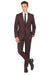 Men's 2 Button Plum ~ Eggplant ~ Dark Burgundy ~ Wine ~ Maroon Suit slim fitted skinny suit