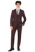 Men's 2 Button Plum ~ Eggplant ~ Dark Burgundy ~ Wine ~ Maroon Suit slim fitted skinny suit