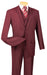Mens Vinci Two Button Classic Maroon Suit