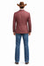 Saco vaquero - Western Sport Coat - Western Blazer  - Men's Two Button Regular Fit Windowpane Mauve Plaid Sport Coat Blazer