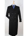 Maxi Full Length Jet Black Color ! Men's Big & Tall Gabardine Top Coat - Trench Coat Style