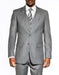 Men's Medium Grey 3 piece slim fit wedding prom vested suit