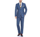 Renoir Clothing - Renoir Suit - Renoir Fashion - Performance 2-button Classic Fit Medium Blue Melange Check Renoir Suit