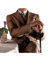 Men Great Gatsby Brown Suit