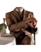 Men Great Gatsby Brown Suit