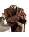 Men Great Gatsby Brown Suit