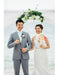 Men's Grey  Beach Wedding Attire Suit Menswear